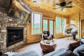 Smart TV, fireplace, video games