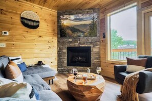 Smart TV, fireplace, video games