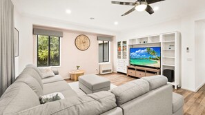 تلفزيون، مدفأة، كُتُب