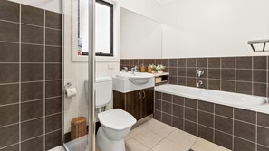 Bathtub, hair dryer