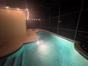 Outdoor pool, a heated pool - Close to Disney- 4 Bdrm Luxury with Private Pool (Davenport)