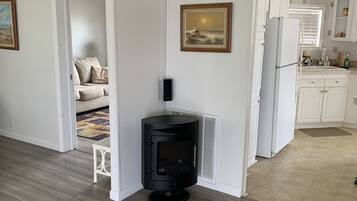 Smart TV, fireplace, printers