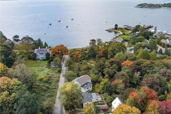 Aerial view of street