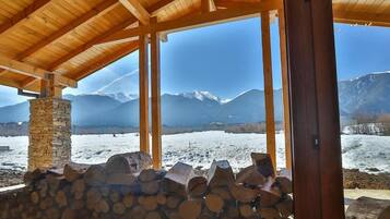 Luxury Chalet, 3 Bedrooms, Sauna, Mountain View | View from room