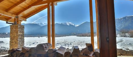 Luxury Chalet, 3 Bedrooms, Sauna, Mountain View | View from room