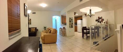 Smart TV, DVD player, books, video library