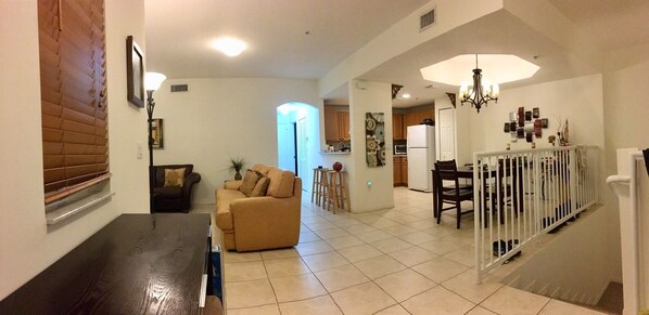 Smart TV, DVD player, books, video library