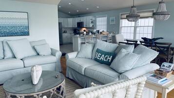 TV, fireplace, stereo, computer monitors