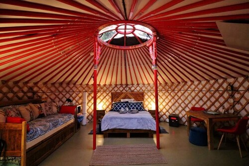 Stay in an Authentic Mongolian Yurt with Private Hot Tub
