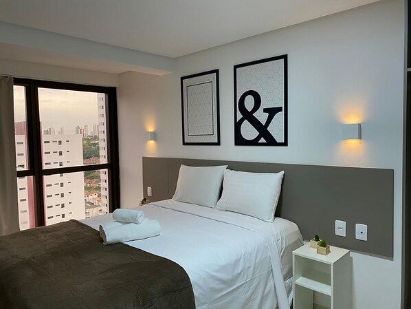 Comfort Suite | 1 bedroom, laptop workspace, free WiFi, bed sheets - Bela Hospedagem - Gold Flat Manaira (João Pessoa)