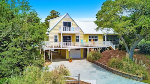 Peaceful 4BR Beach Escape w/ Famous Heated Mystery Pool™ | 2-min Walk to Beach