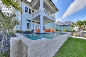 Pool - Modern, waterfront home with private pool, dock, balconies, central AC, and WiFi (Rockport)