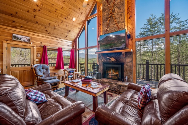 Smart TV, fireplace
