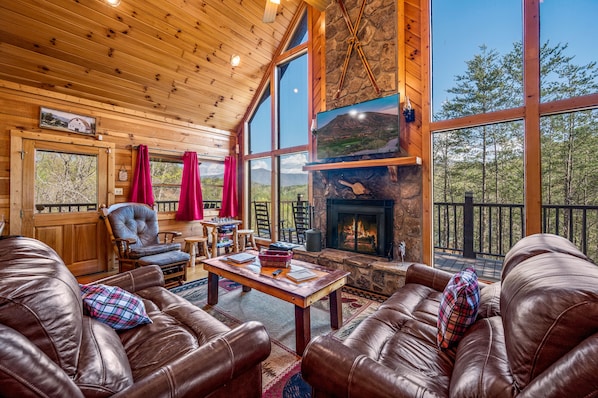 TV connectée, cheminée