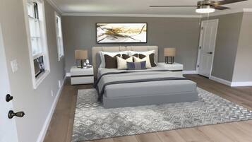 1 bedroom, desk, iron/ironing board, WiFi