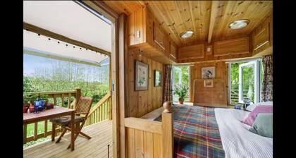 Secluded Shepherds Hut Glamping in Hidden Apple Orchard