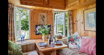 Secluded Shepherds Hut Glamping in Hidden Apple Orchard
