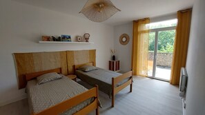 2 chambres, draps fournis