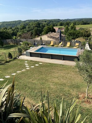 Outdoor pool, a heated pool