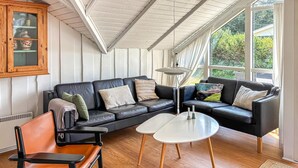 TV, fireplace - Pet friendly home in Hvide Sande with sauna (Hvide Sande)