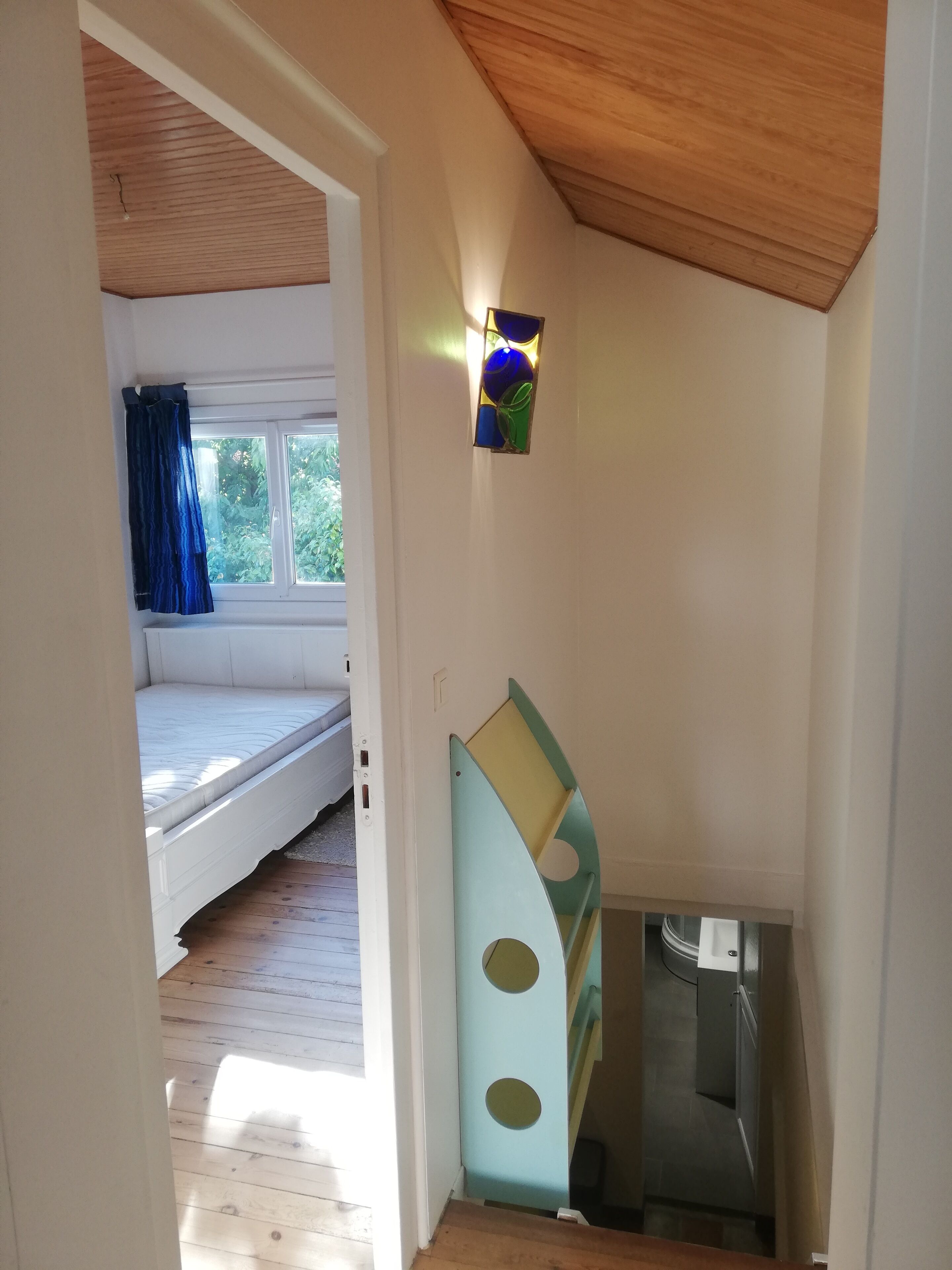 1 bedroom, desk, iron/ironing board, travel crib