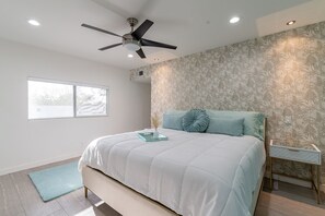 4 室のベッドルーム、アイロン / アイロン台、旅行用ベビーベッド、WiFi (無料)