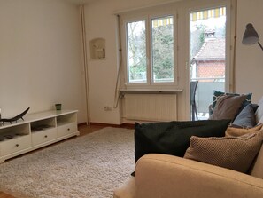 Apartment, 1 Bedroom, City View | Living area - 2 Rooms With Balcony, Central, Quiet Location (St. Gallen)