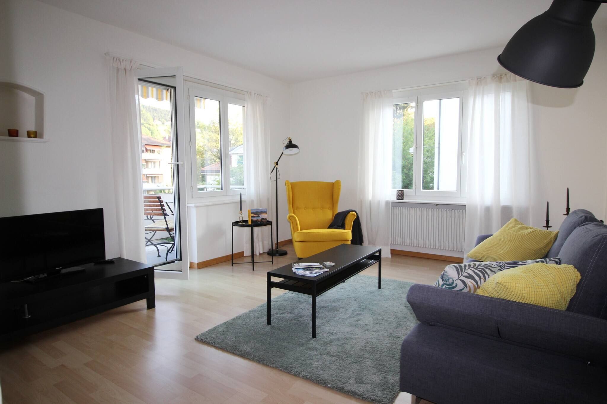 Apartment, 1 Bedroom, Balcony, City View | Living room