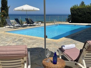 Apartment, 3 Bedrooms, Private Pool, Garden View | Pool | Outdoor pool - Spacious Luxury Private Sea View Villa (Argaka)