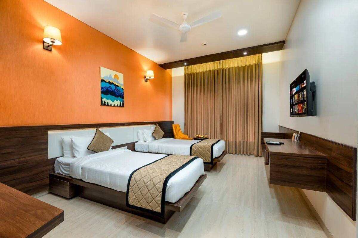 Chambre majestueuse double ou avec lits jumeaux | Draps en coton égyptien, literie de qualité