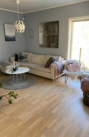 House, 3 Bedrooms | Living area | TV, fireplace