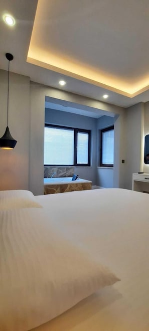 Apartemen Deluks | 1 kamar tidur, seprai katun Mesir, dan seprai premium