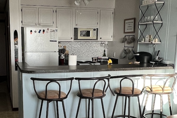 Mikrobølgeovn, opvaskemaskine, kaffe-/temaskine