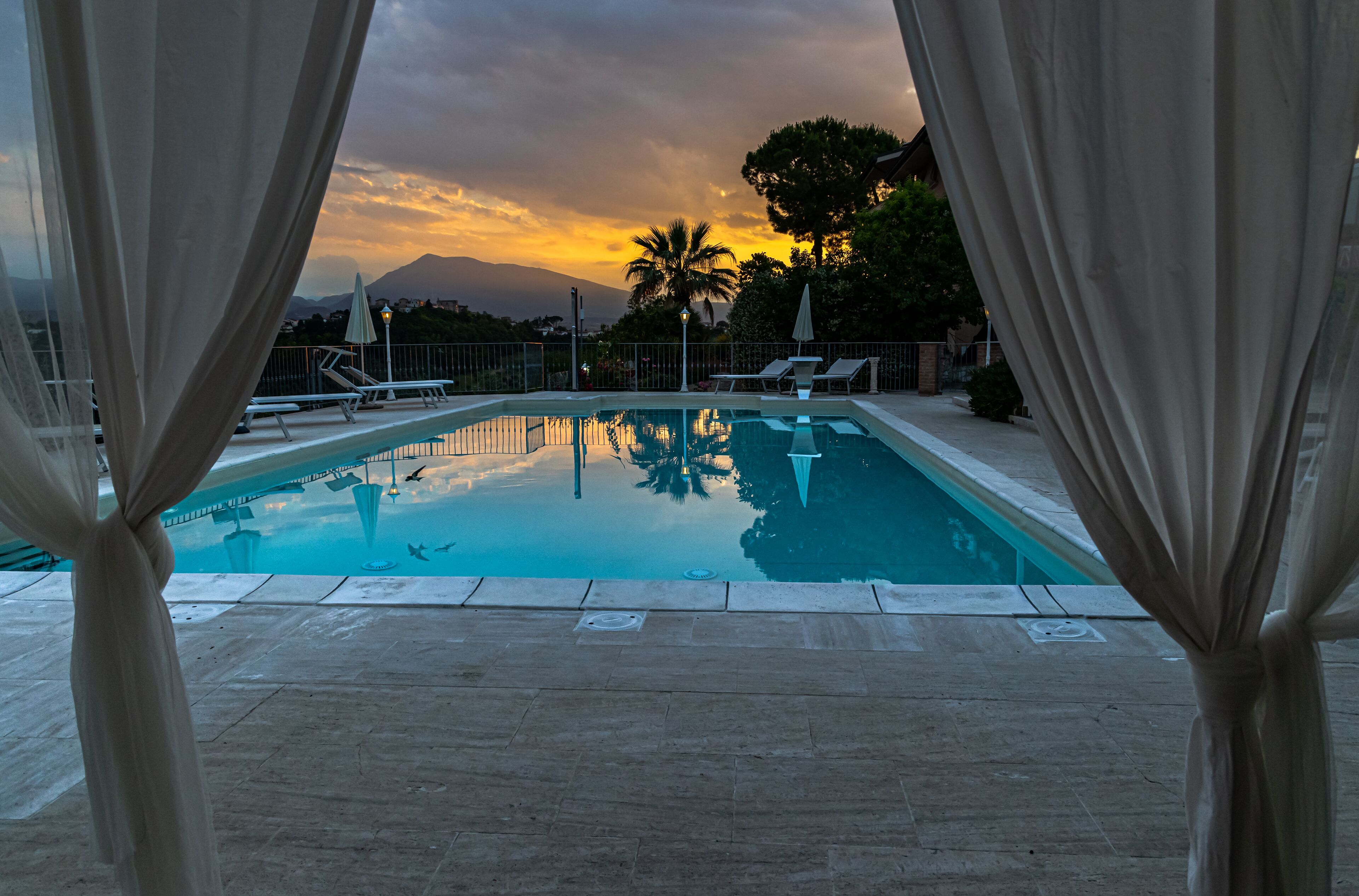 Piscine extérieure, piscine chauffée