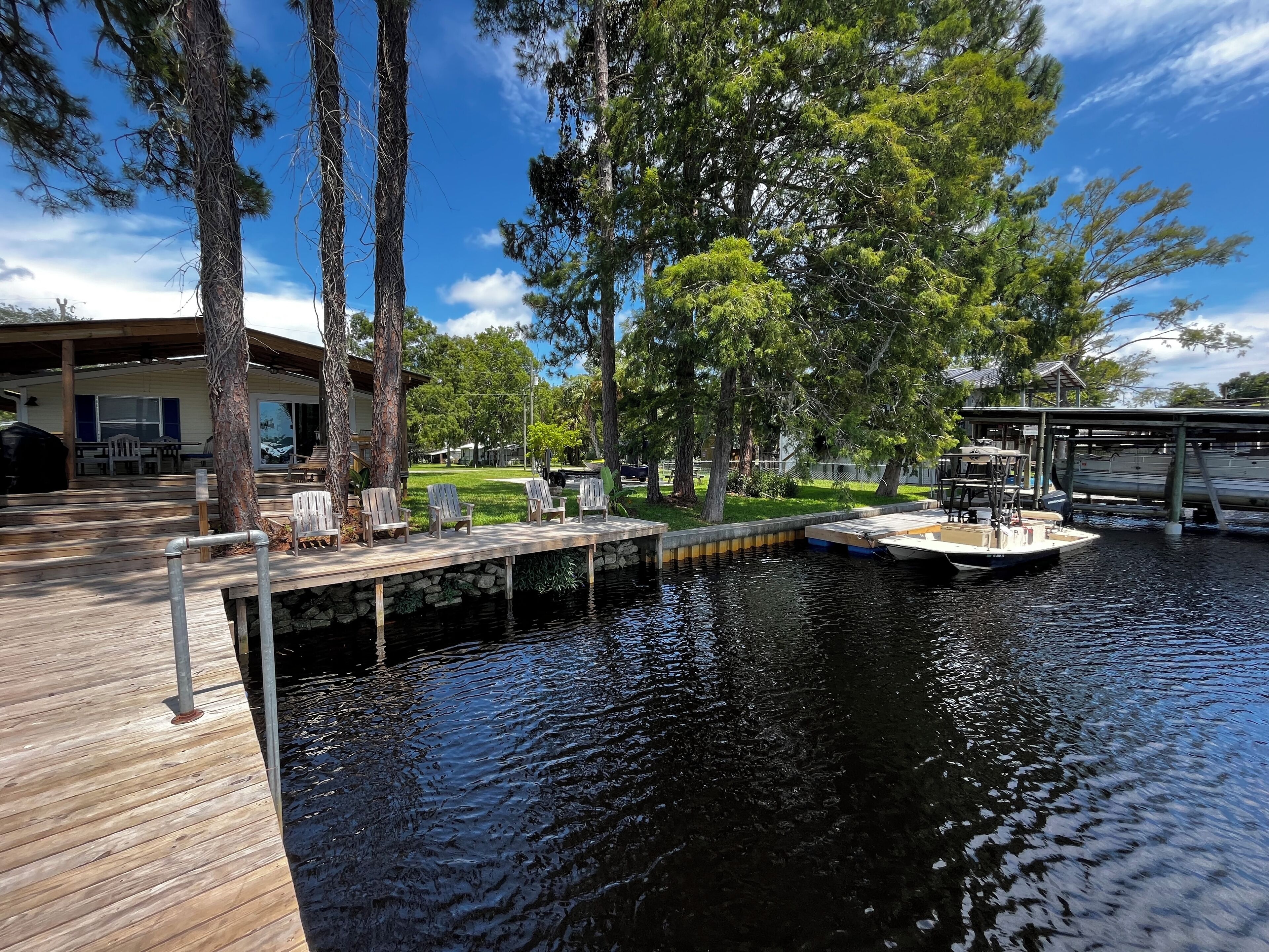 Old Florida Waterfront Getaway - Large Porch, Big Dock, & Pet Friendly