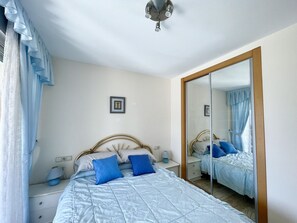 1 bedroom, iron/ironing board, bed sheets