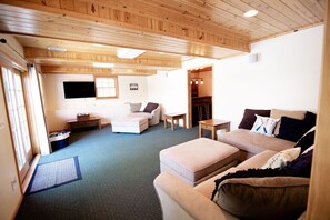 Smart TV, fireplace, video games, books