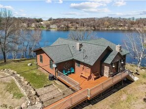 Exterior - 5BR Lakefront Home on Lake Louisa: Sauna, Screen Porch, Patio, Fireplace (South Haven)