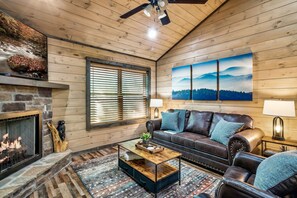 Smart TV, fireplace, video games, books