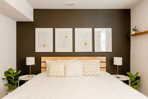 1 bedroom, travel crib, free WiFi, bed sheets