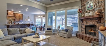 Recently Updated Home with outdoor grilling area and movie room