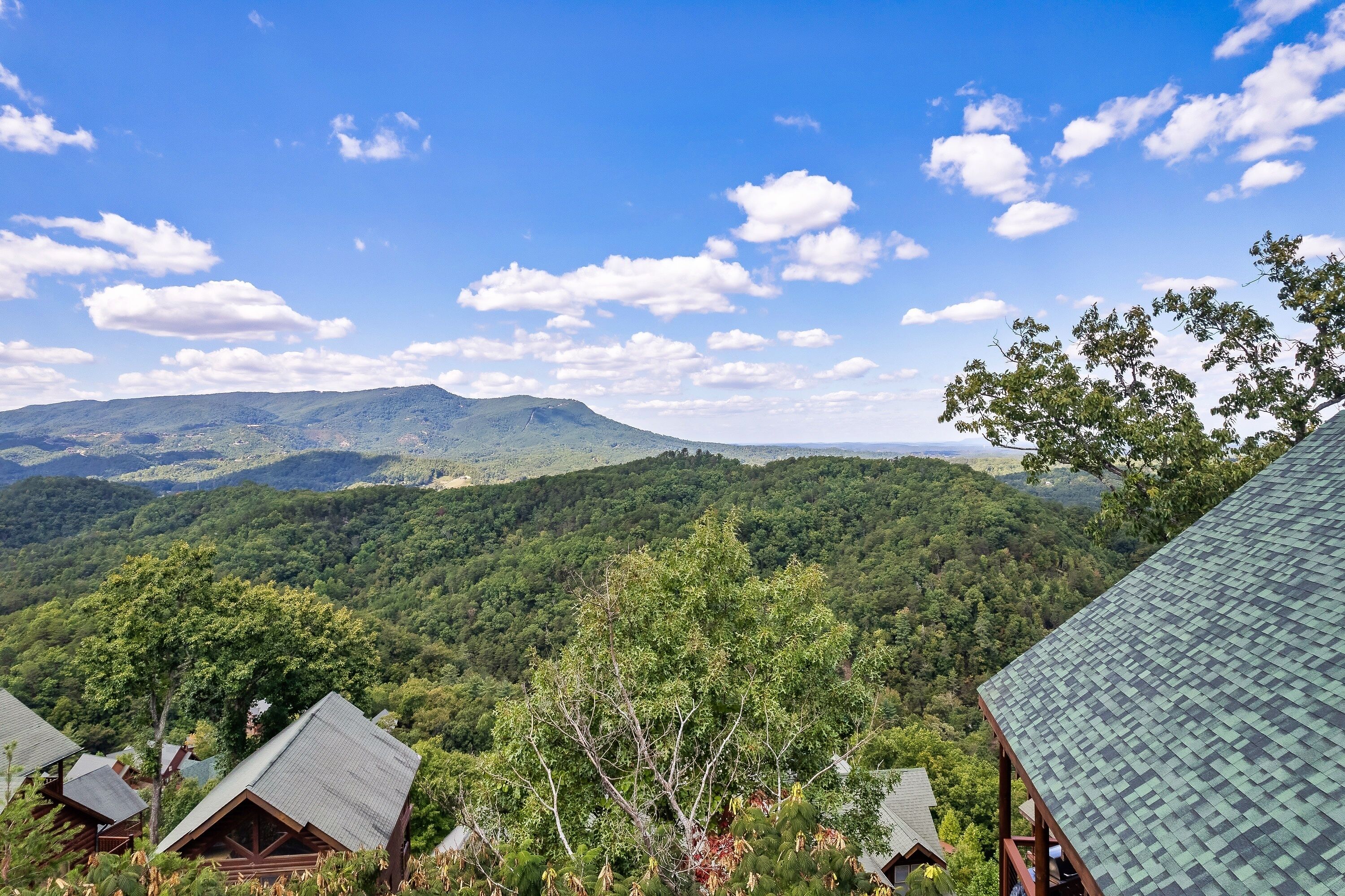 Enjoy endless views of the Smokies from the cabin deck!