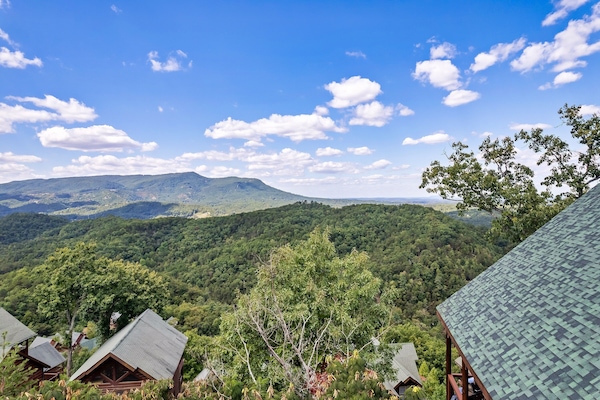 Enjoy endless views of the Smokies from the cabin deck!