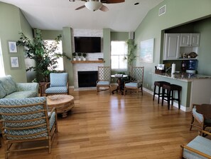 Smart TV, DVD player, books