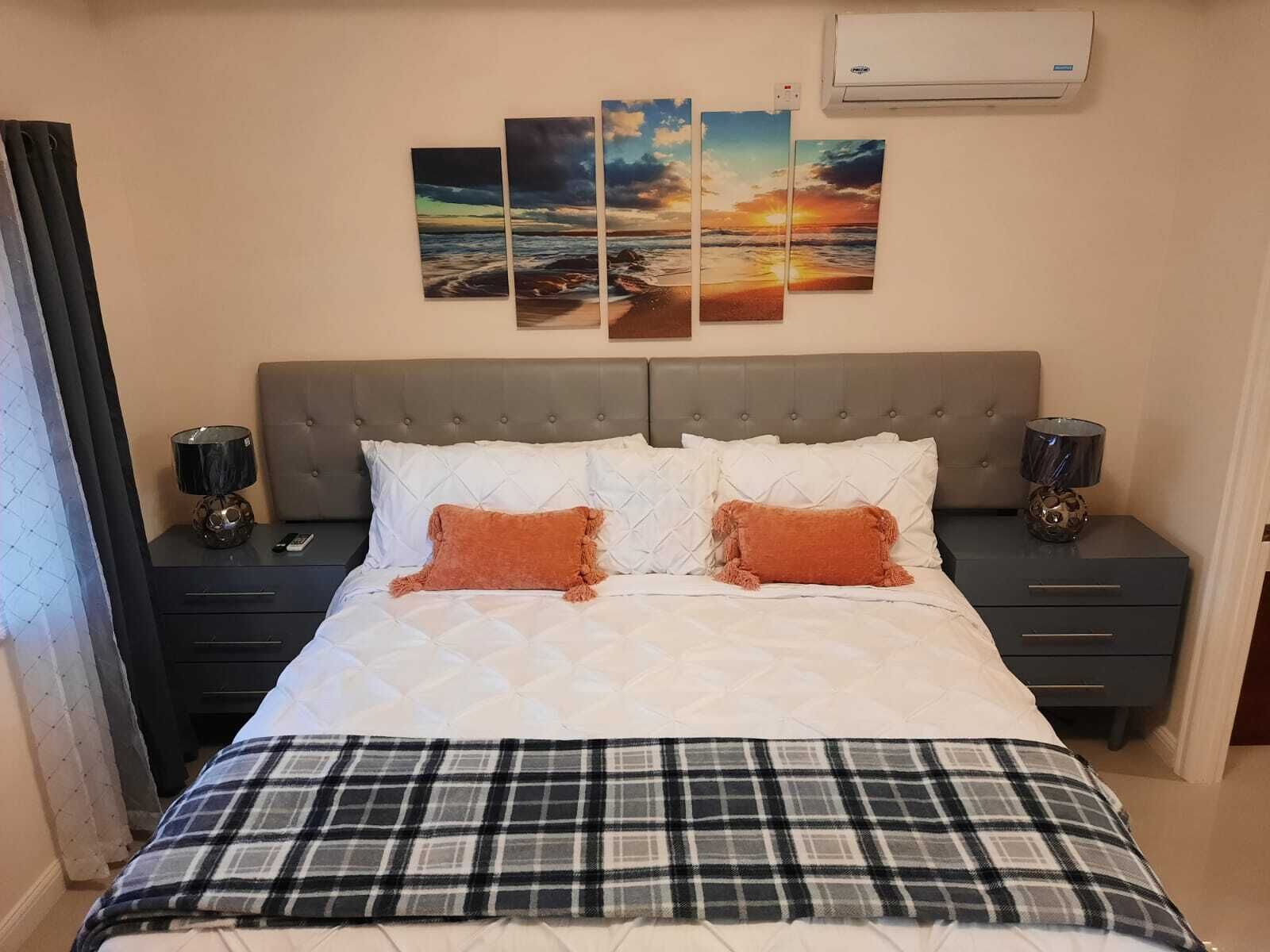 2 bedrooms, iron/ironing board, WiFi, bed sheets