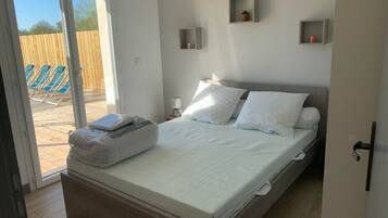 2 slaapkamers, een strijkplank/strijkijzer, gratis wifi, beddengoed