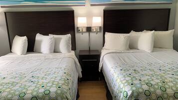 Studio, 2 Queen Beds, Non Smoking | Desk, laptop workspace, soundproofing, iron/ironing board