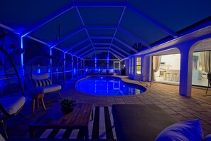 Piscine extérieure, piscine chauffée