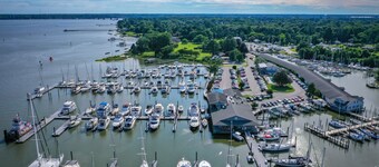 Steps away from Gloucester Marina & Restaurant