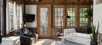 Restored Distillery, Sunroom + Sauna